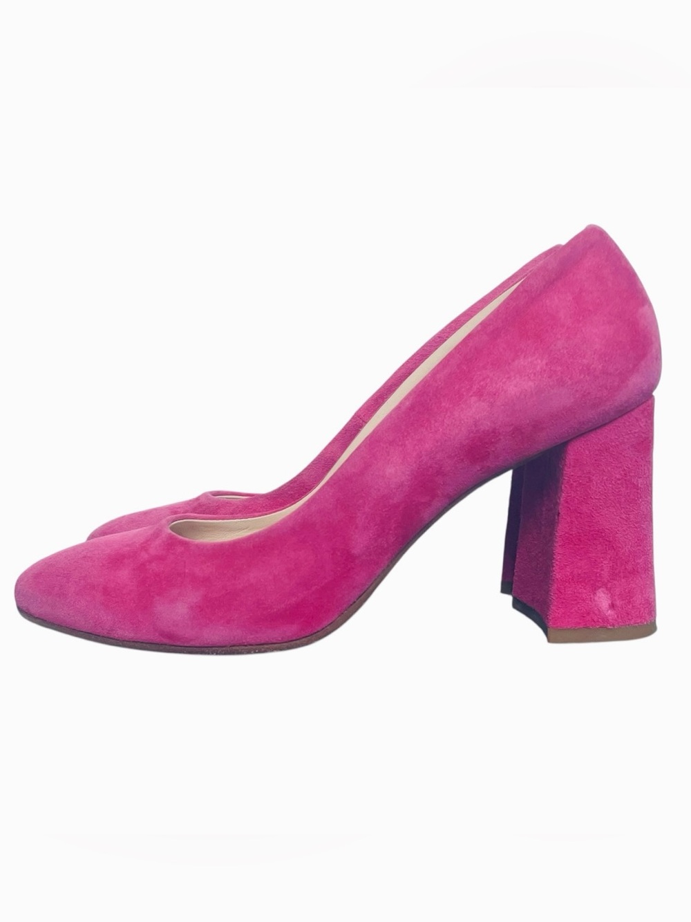 $225 Cordani Hanette Sz EU37 US6.5 Italy Corda Pink Suede Leather Pump Shoes - Picture 3 of 9